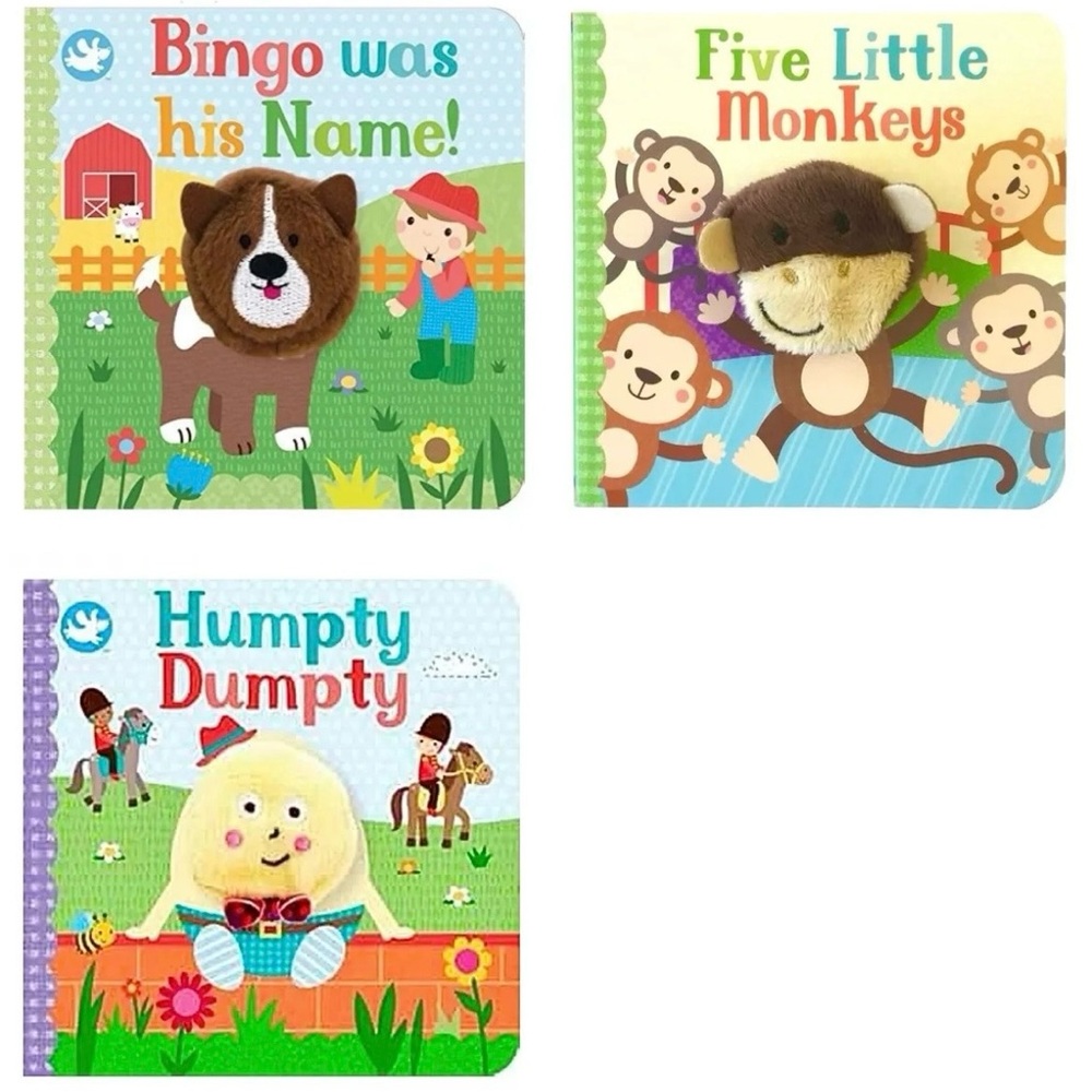 Puppet Board Book Set: Bingo, Monkeys, Humpty